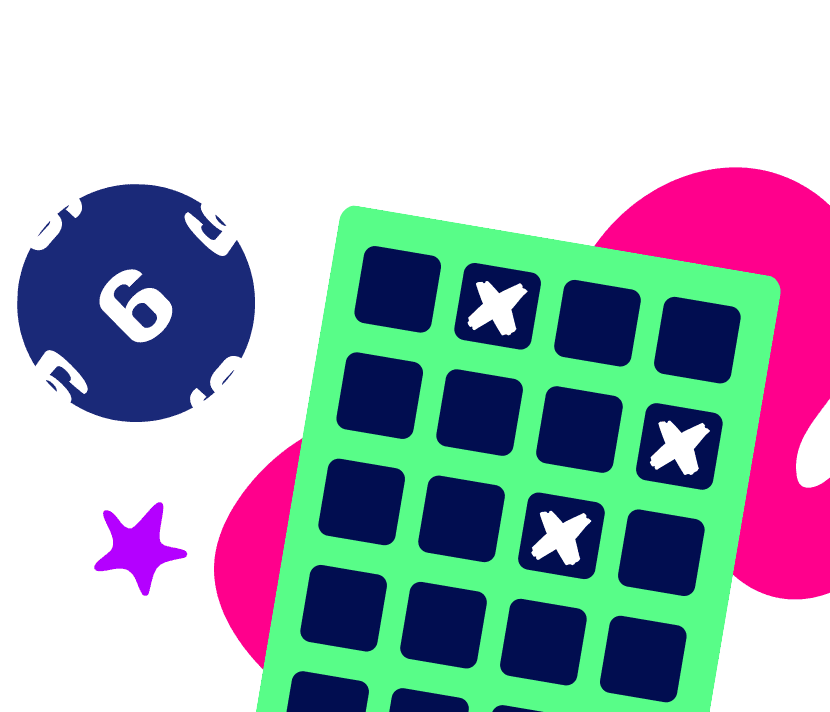 Half completed bingo card